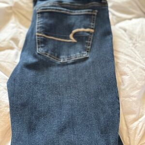 American Eagle Outfitters Denim with Tan Patch